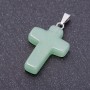 Colgante Cruz de nefrita 18×27 mm