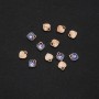 Colgante Corazón con ojos esmaltado 7×8 mm, pack de 12 piezas