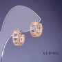 Aretes Xuping 6×14 mm con baño de oro 18K
