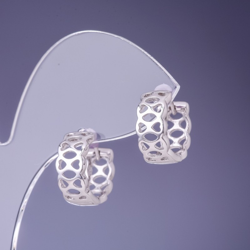 Pendientes Xuping 7×15 mm rodio