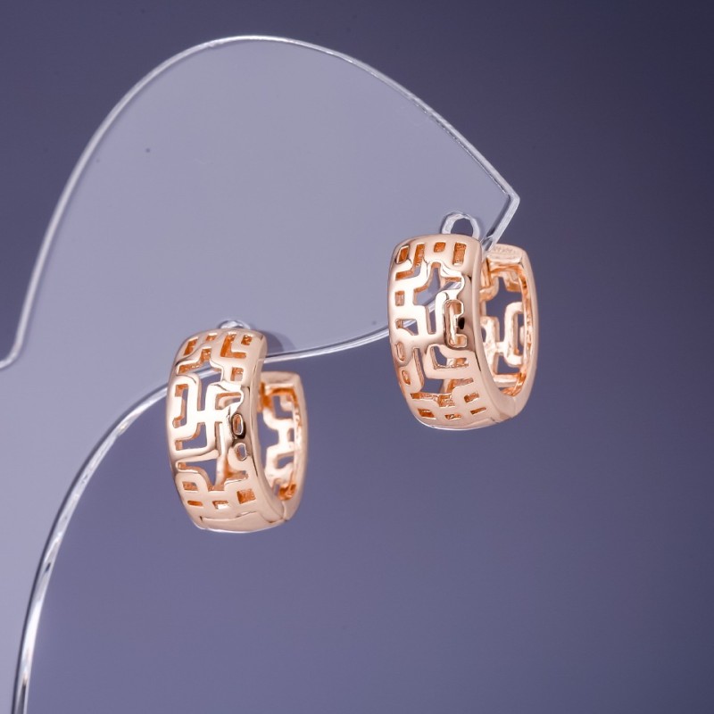 Pendientes Xuping 15x7 mm «baño de oro 18K»