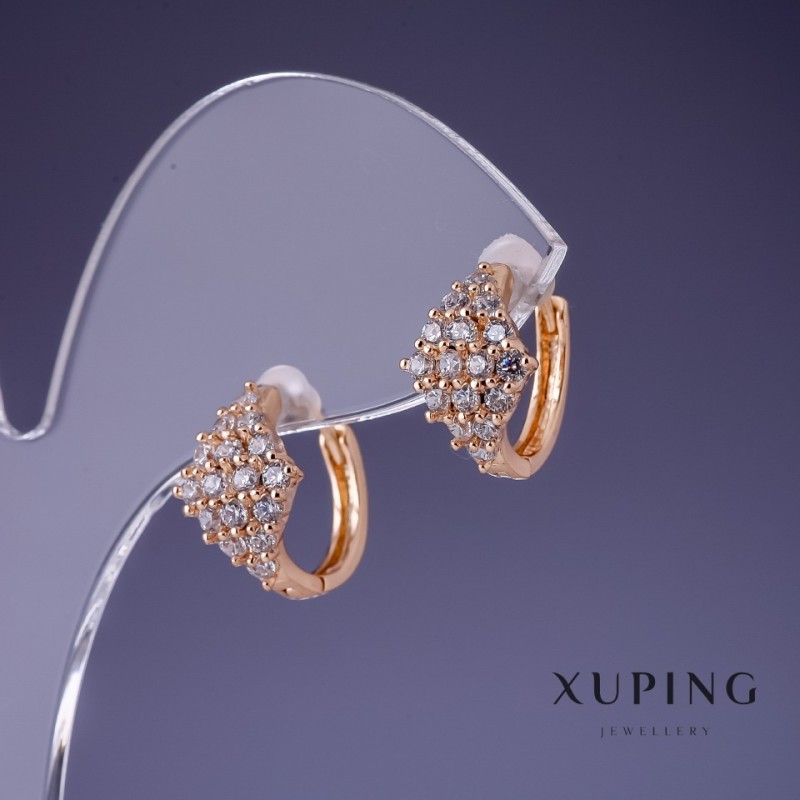 Pendientes Xuping 13×10 mm con baño de oro 18K