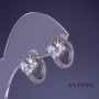 Pendientes Xuping Corona 12×14 mm rodio