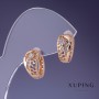 Pendientes Xuping 8x14 mm con baño de oro 18K