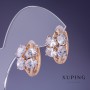 Pendientes Xuping 18×13 mm, baño de oro de 18K
