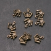 Colgante de bisutería «Corona» 12 mm de diámetro, 13 mm de longitud, diámetro 1,5 mm, envasado 20 g, 28 uds. (+ -)