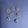 Inserto de abalorio para bisutería, diámetro 12×6 mm, agujero interior 4,3 mm, empaque 3 mm, 20 g, 10 piezas