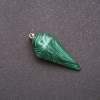 Colgante «Péndulo» de malaquita, piedra natural, 40×30×13 mm