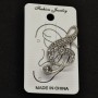 Arete tipo cuff para la oreja, 42 mm, metal blanco