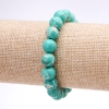Pulsera de varisita (prensada) bolita verde lisa, diámetro 10 mm, longitud 18 cm, con elástico