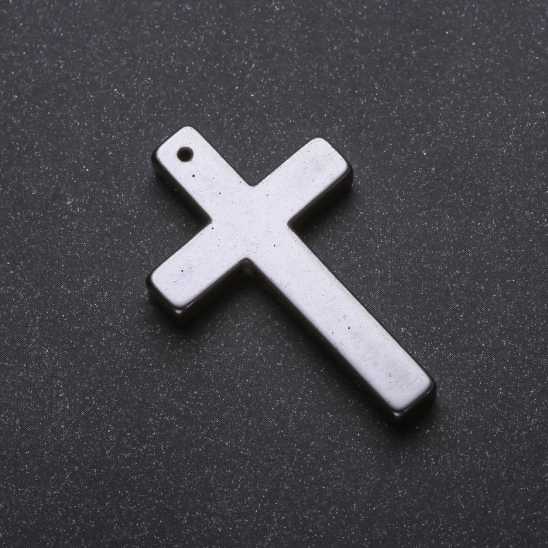 Colgante Cruz de hematita 27×43×4 mm