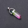 Colgante de vidrio multicolor hexagonal 8×35×41 mm