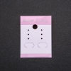 Tarjetas rosas para pendientes 5×3,7 cm, 100 uds