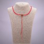 Cordón para cuello rojo-verde con cierre 60 cm