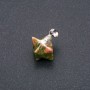 Colgante Merkaba de jaspe y heliotropo 10×10 mm