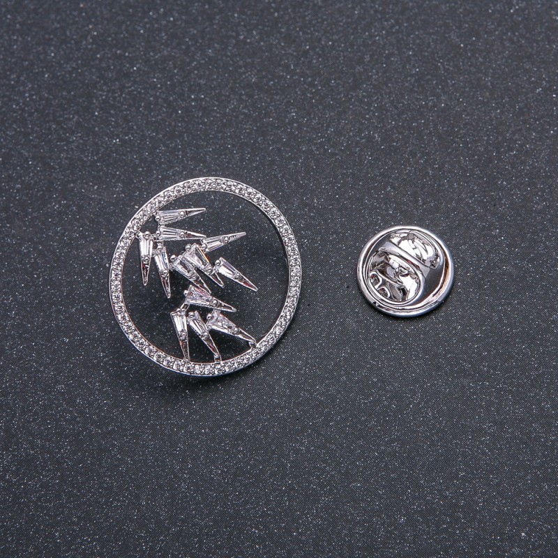 Broche Xuping en rodio con circonitas blancas 22 mm +