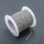 Cadena en bobina de acero inoxidable para bisutería, grosor 1,2 mm, longitud 18 m