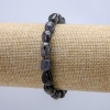 Pulsera elástica de iolita natural pulida, diámetro 8×10 mm, circunferencia 18 cm +