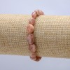 Pulsera elástica de selenita natural pulida, diámetro 10x8 mm, circunferencia 18 cm +