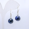 Pendientes de lapislázuli, cuentas lisas de 10 mm, longitud 3,5 cm