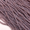 Cuentas en hilo de cristal checo, rondel facetado morado mate, diámetro 3,5×3 mm, longitud 36-38 cm +