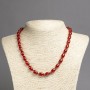 Collar de cornalina, diámetro 8x12 mm, longitud 45 cm+
