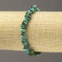 Pulsera elástica de crisocola natural en trocitos, diámetro 6 mm+