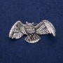 Broche de búho plateado 30×60 mm