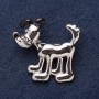 Broche 'Perrito Pluto' 3,5×4 cm metal gris