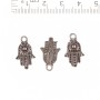 Colgante Hamsa con bola en el centro, remache 20x12 cm, empaque 20 g, ±35 uds
