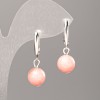 Pendientes de turmalina sintética, bola lisa, diámetro 10 mm, longitud 32 mm