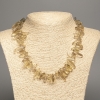 Collar de cuarzo vino natural en fragmentos con forma de aguja, diámetro 20×7 mm, longitud 48 cm +