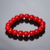 Pulsera elástica de coral prensado de 10 mm