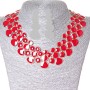 Collar 'Portón' con esmalte rojo