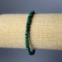 Pulsera de malaquita, cubos facetados, diámetro 4,5 mm, longitud 18 cm (elástica)